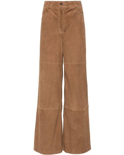 Alberta Ferretti High-waist Wide-leg Pants - Brown