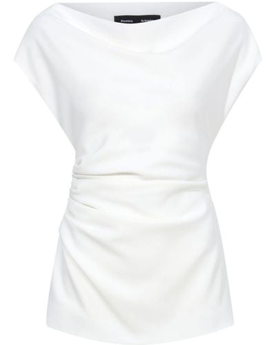 Proenza Schouler Francesa Off The Shoulder Top In Matte Viscose Crepe - White