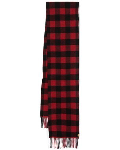 Woolrich Plaid scarf in wool blend - Rouge