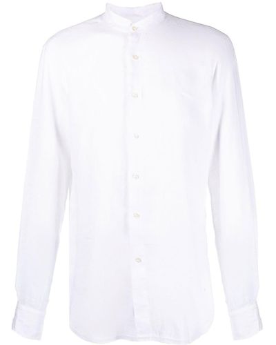 Peninsula Plain Band-collar Shirt - White