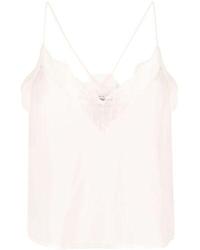 Zadig & Voltaire Christy Lace-trim Camisole - White