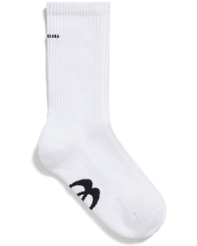 Balenciaga Logo-print Cotton Socks - White