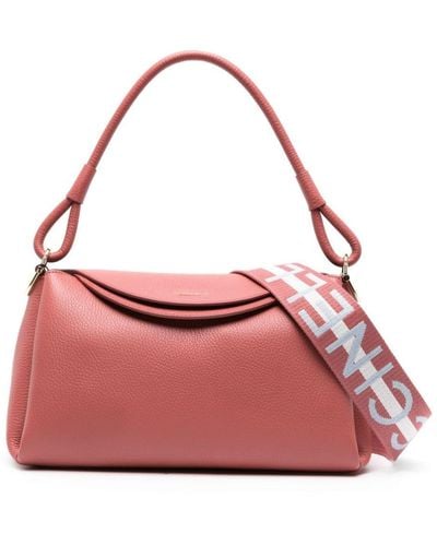 Coccinelle Medium Eclyps Leather Shoulder Bag - Pink