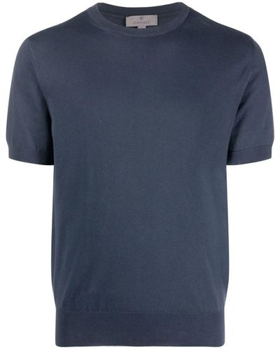 Canali T-shirt girocollo - Blu