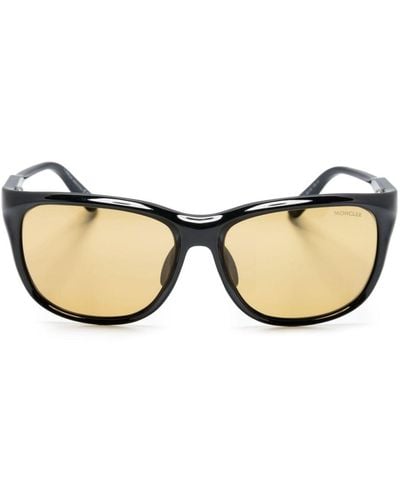 Moncler X Frgmt Biker-frame Sunglasses - Natural