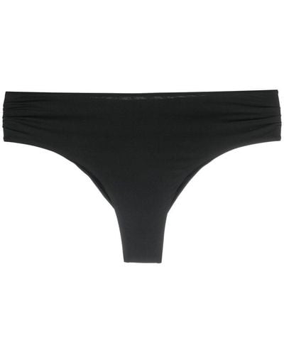 Moschino Bas de bikini à taille haute - Noir