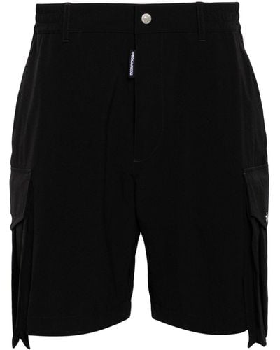 DSquared² Elasticated-waistband Cargo Shorts - Black
