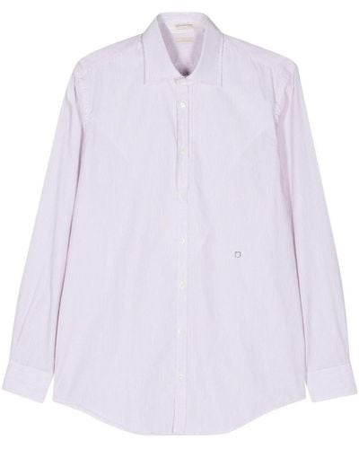 Massimo Alba Genova Striped Cotton Shirt - White