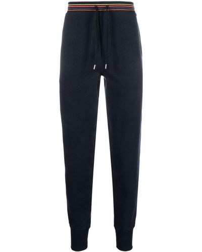 Paul Smith Contrasting-trim Track Trousers - Blue