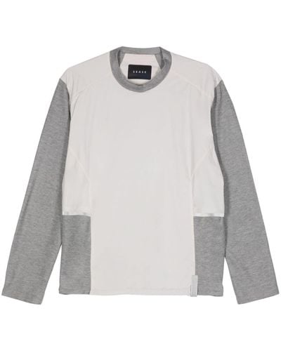 Sease Panelled Cotton-blend Sweatshirt - White