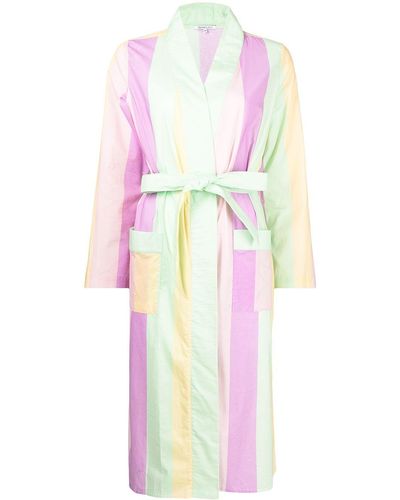 Olivia Rubin Candy Stripe Tie-waist Robe Jacket - Multicolour