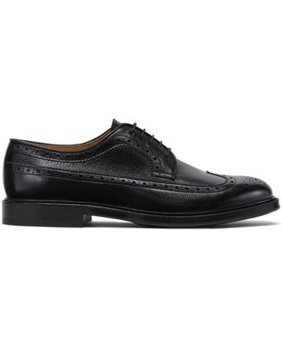Brunello Cucinelli Polished-finish Lace-up Brogues - Black