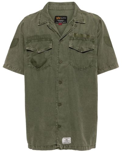 Alpha Industries Tonal Patches Short-sleeved Shirt - Green