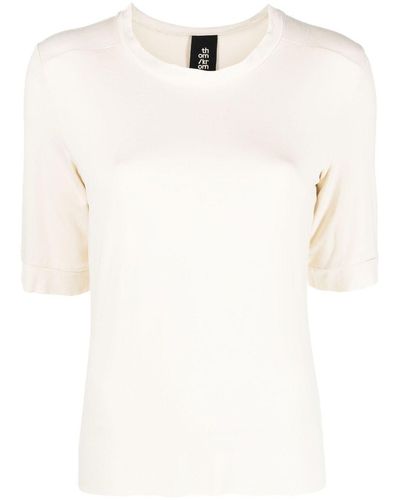 Thom Krom T-Shirt mit Ziernähten - Weiß