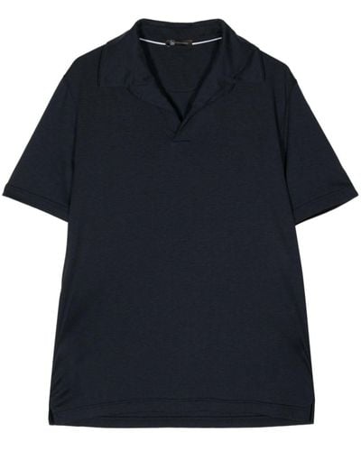 Colombo Short-sleeve straight-hem polo shirt - Blau