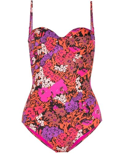 Paul Smith Floral-print Swimsuit - Red