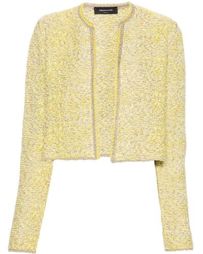 Fabiana Filippi Cardigan en maille chinée - Jaune