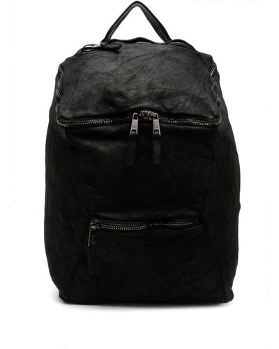 Giorgio Brato Paneled Leather Backpack - Black