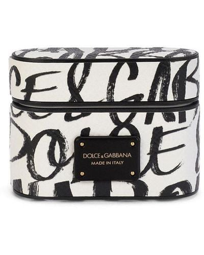 Dolce & Gabbana Étui d'airpods à motif monogrammé - Blanc