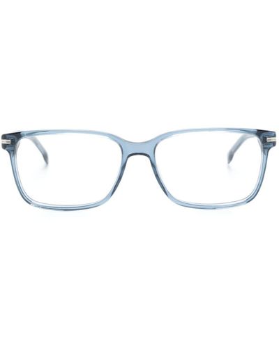 BOSS Brille mit eckigem Gestell - Blau