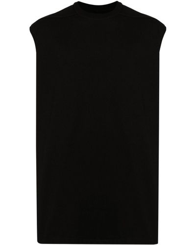 Rick Owens Mouwloos Katoenen T-shirt - Zwart