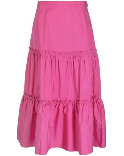 Polo Ralph Lauren ハイウエスト ラッフル スカート - ピンク