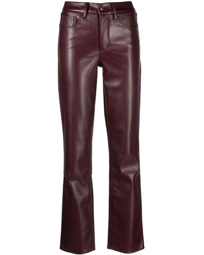 GOOD AMERICAN Pantalon en cuir artificiel à logo Good Icon - Violet