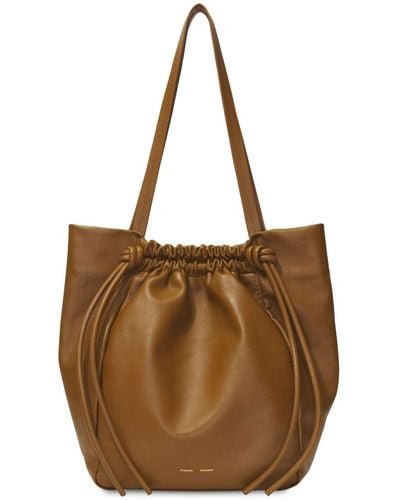 Proenza Schouler Leather Drawstring Tote - Brown