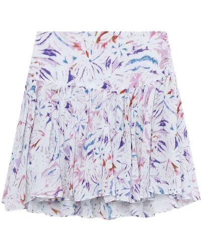 IRO Floral-print Draped Mini Skirt - Pink