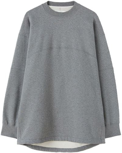 Jil Sander Mélange-effect Cotton Sweatshirt - Grey