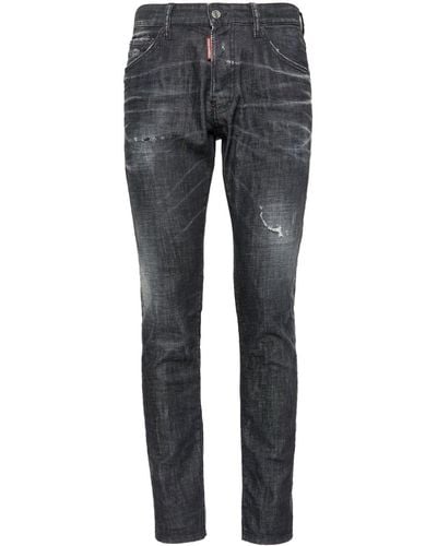 DSquared² Slim-fit Cropped Jeans - Gray