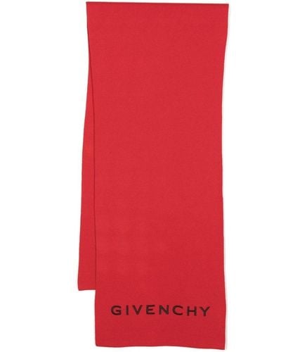 Givenchy Écharpe à logo en intarsia - Rouge