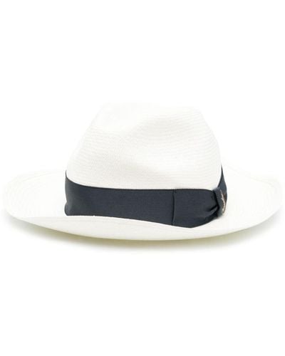 Borsalino Amedeo Panama Fine Fedora Hat - Blue