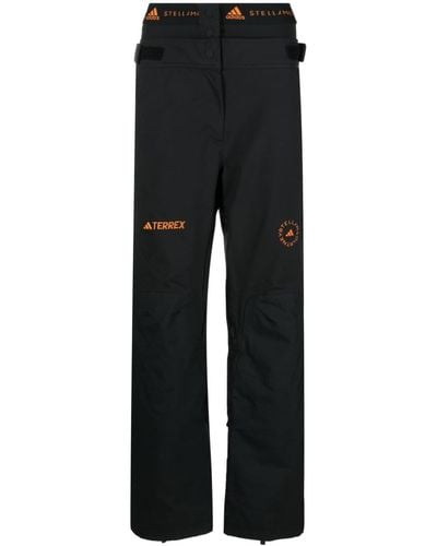 adidas By Stella McCartney X Terrex Logo-embroidered Straight-leg Pants - Black