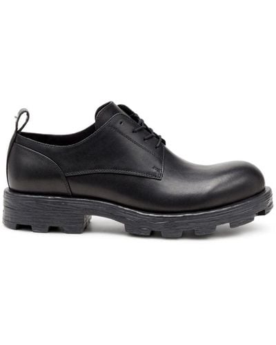 DIESEL D-hammer Leather Derby Shoes - Black