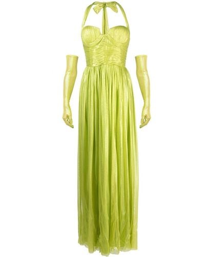 Jean Louis Sabaji Neckholder-Kleid mit Raffung - Grün