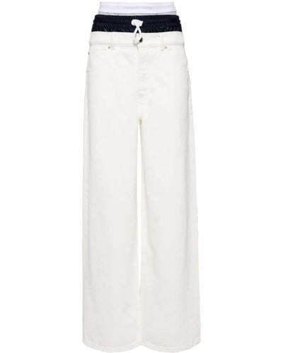 Alexander Wang Weite Jeans im Layering-Look - Weiß