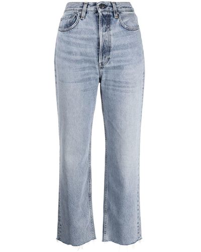 Totême Classic Cut Cropped-Jeans - Blau