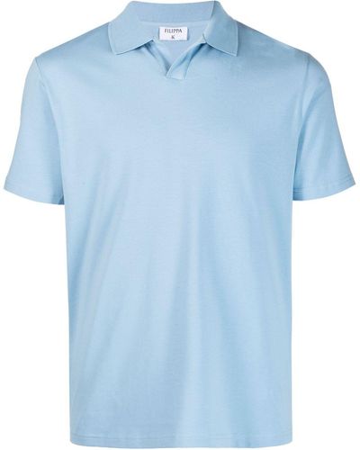 Filippa K Short-sleeve Stretch Polo Shirt - Blue