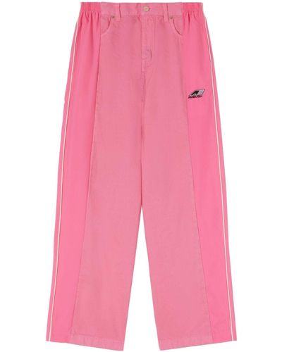 Ambush Wide-leg Panelled Pants - Pink
