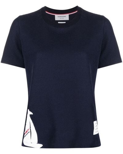Thom Browne パッチ Tシャツ - ブルー
