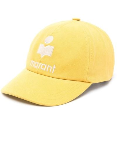 Isabel Marant Logo-embroidered Cotton Cap - Yellow