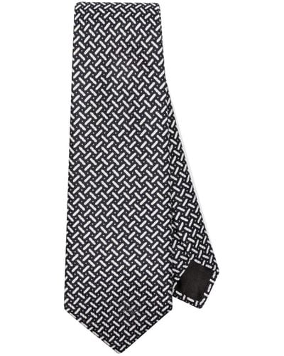 Giorgio Armani Krawatte mit grafischem Print - Weiß