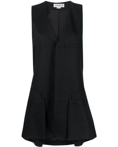 Victoria Beckham Waistcoat-style Minidress - Black