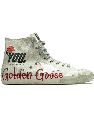 Golden Goose Francy "beige/red Rose" Sneakers - Multicolor