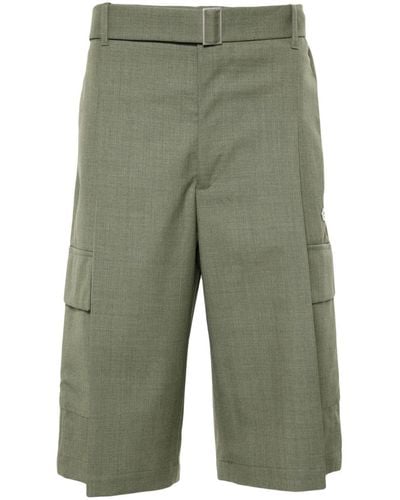 Etudes Studio Envol Belted Tailored Shorts - Green
