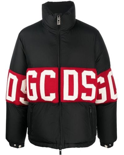 Gcds Gefütterte Jacke mit Logo - Schwarz