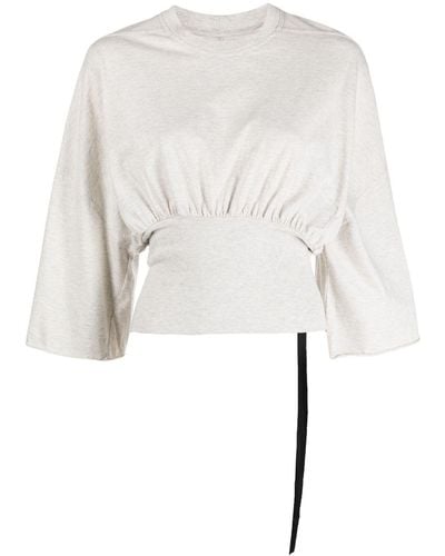 Rick Owens Fitted-waist Cotton Blouse - White