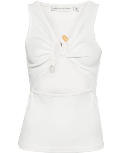 Christopher Esber Cut-Out Detailed Tank Top - White