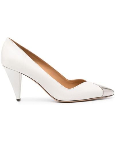 Isabel Marant 85mm Metal-toecap Court Shoes - White